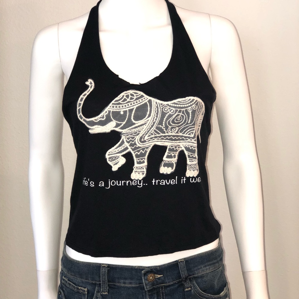 Classic Tee Tank Elephant Appliqué